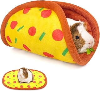 Guinea Pig Toy - Washable Tunnel Hideout House Bed - Cage Accessory Hide Tube Habitat for Small Animal Pets Guinea Pigs, Hamsters, Chinchillas, Ferrets, Rats