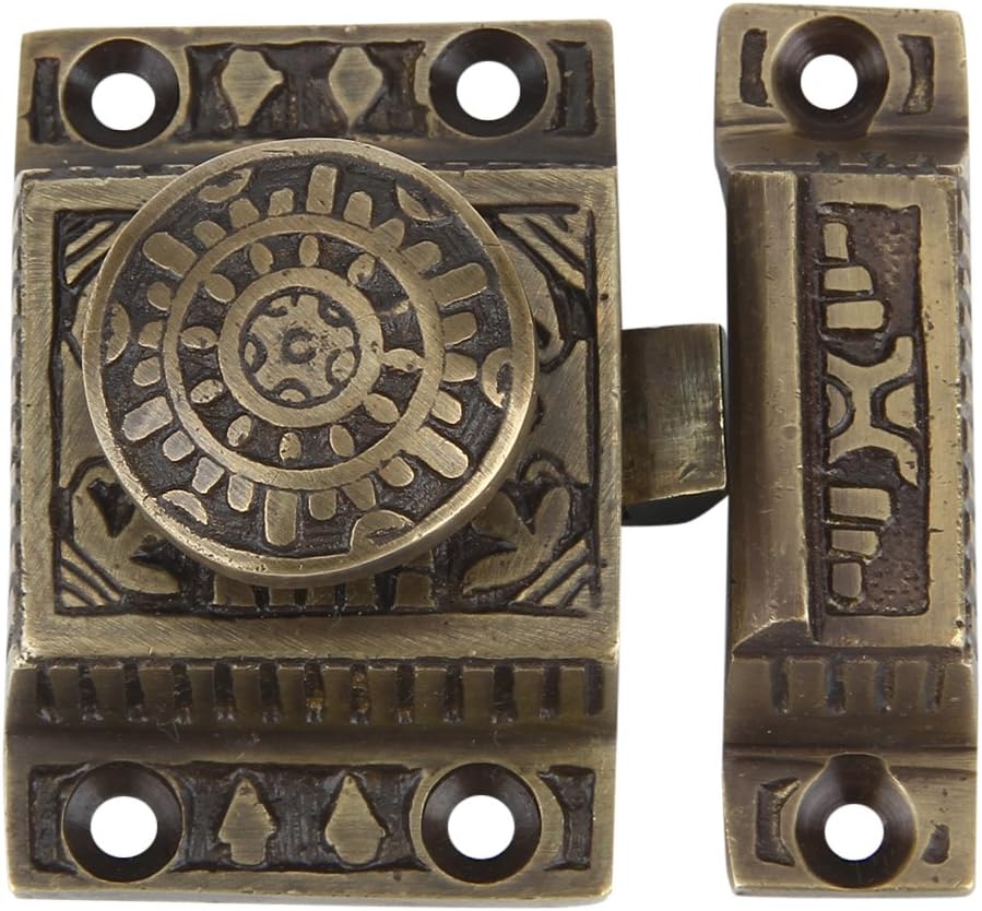 Antique Brass Windsor Design Cabinet Latch Set