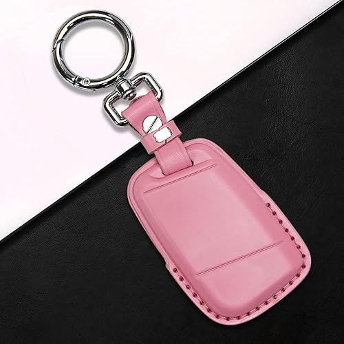 Miniatura 5 de Tukellen Funda de cuero para llavero Volkswagen compatible con VW Atlas Golf Alltrack Jetta Passat Tiguan Smart 4 botones 2018-2022 (rosa)