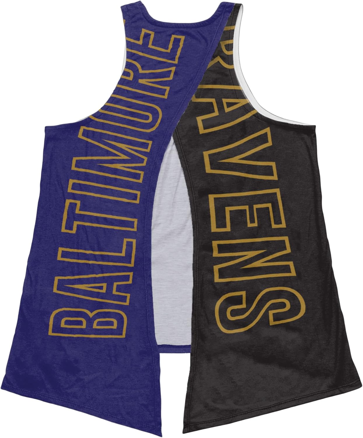 FOCO Women's NFL Team Logo Tie Breaker Tank Top Shirt Baltimore Ravens Large Team Color