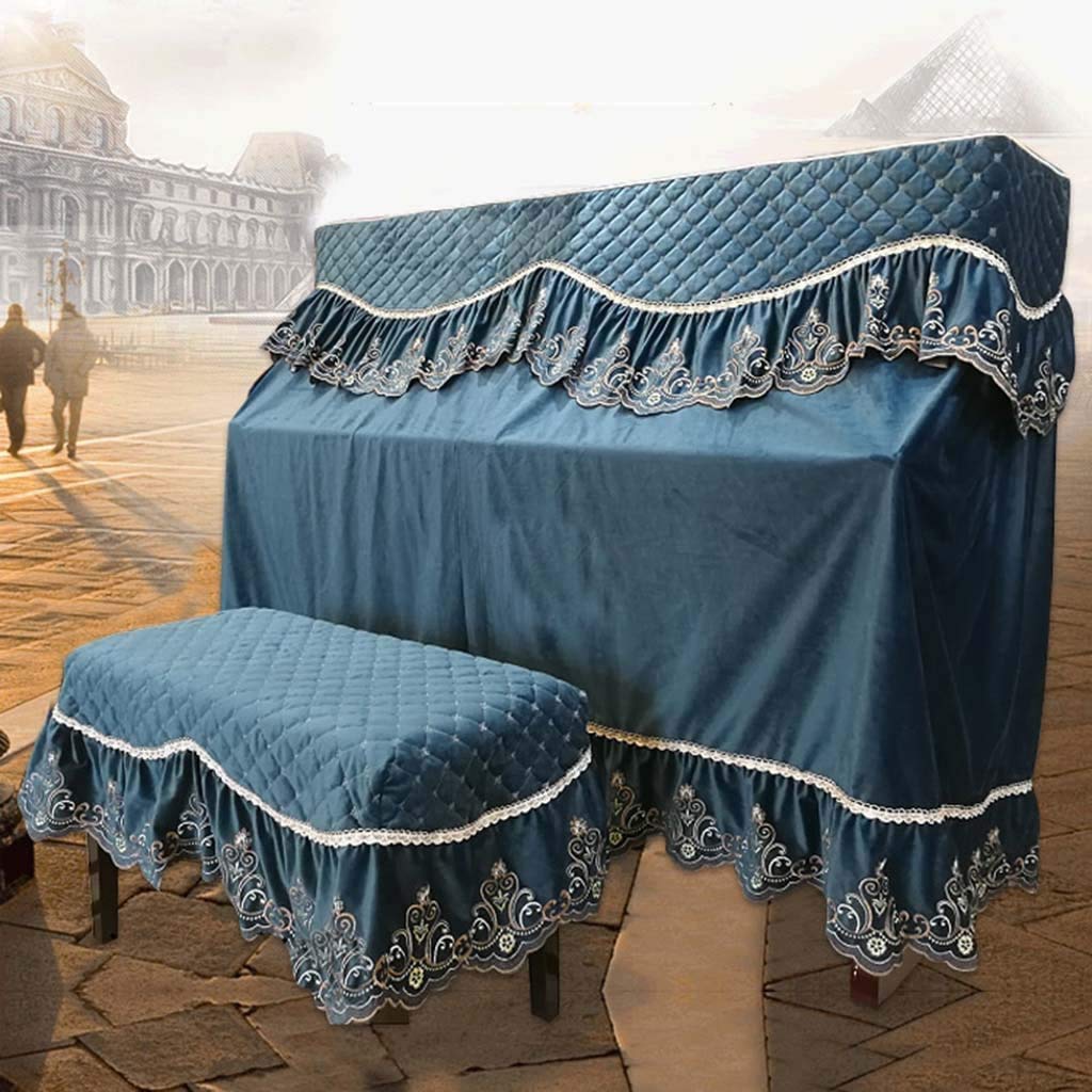 Klavierabdeckung, Pleuche-Abdeckung Für Klavier, Vollständig Staubdicht/Blue/157X39X120Cm