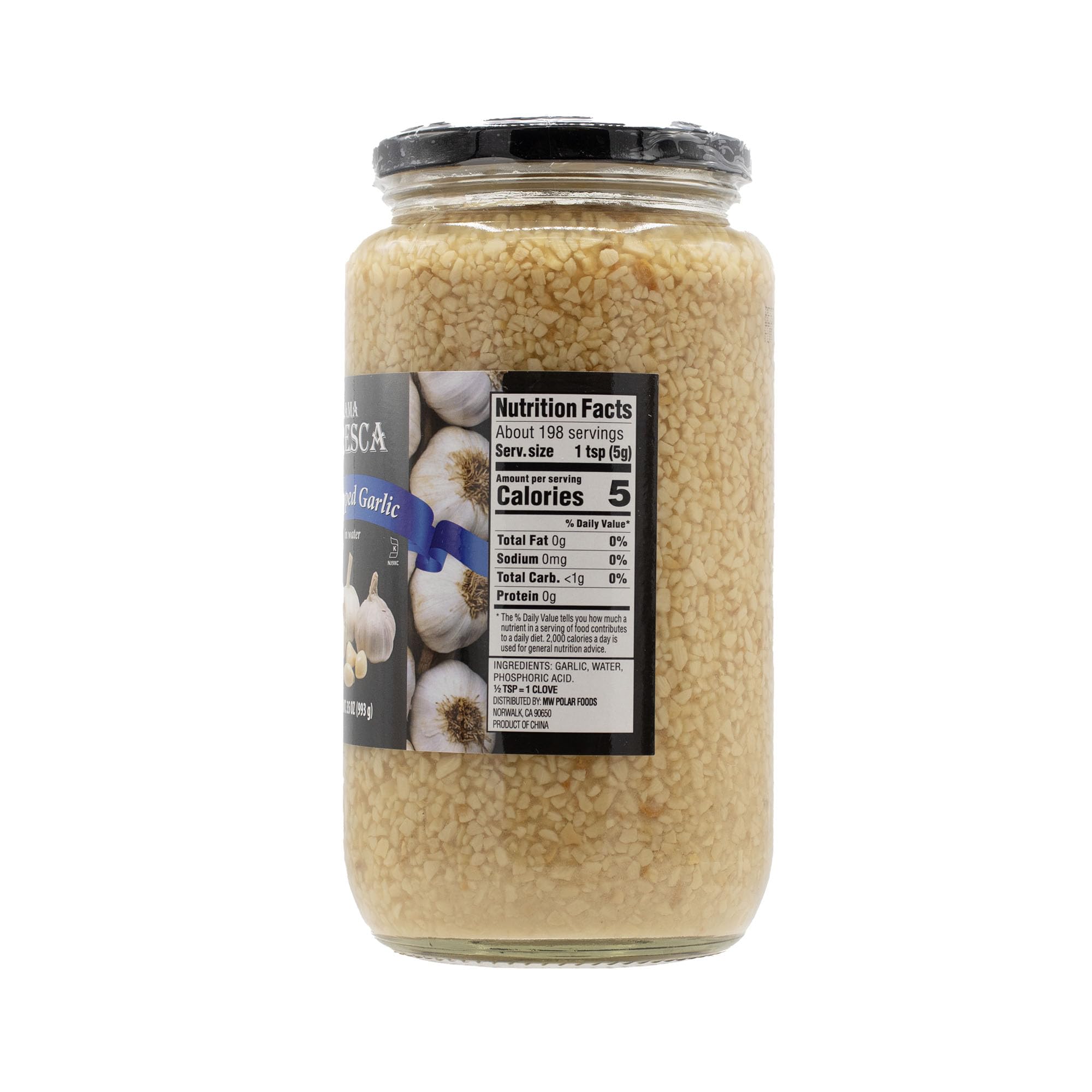 Mama Fresca Minced Garlic in Water 35oz Jar (Pack of 1)