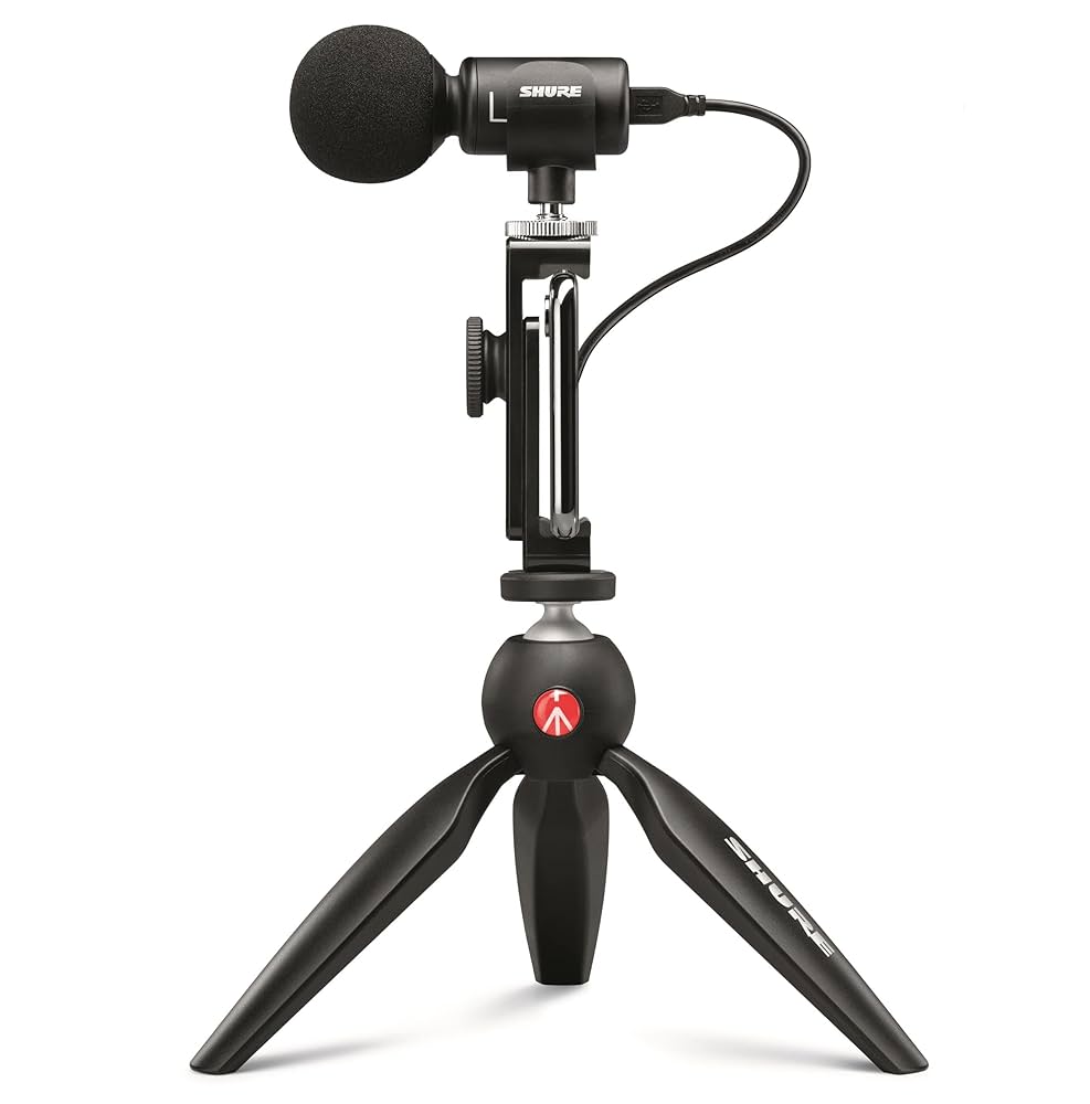 Shure MV88+ Video Kit スマートフォン用マイク Shure MV88+ Kit Cablato Microfono digitale stereo a