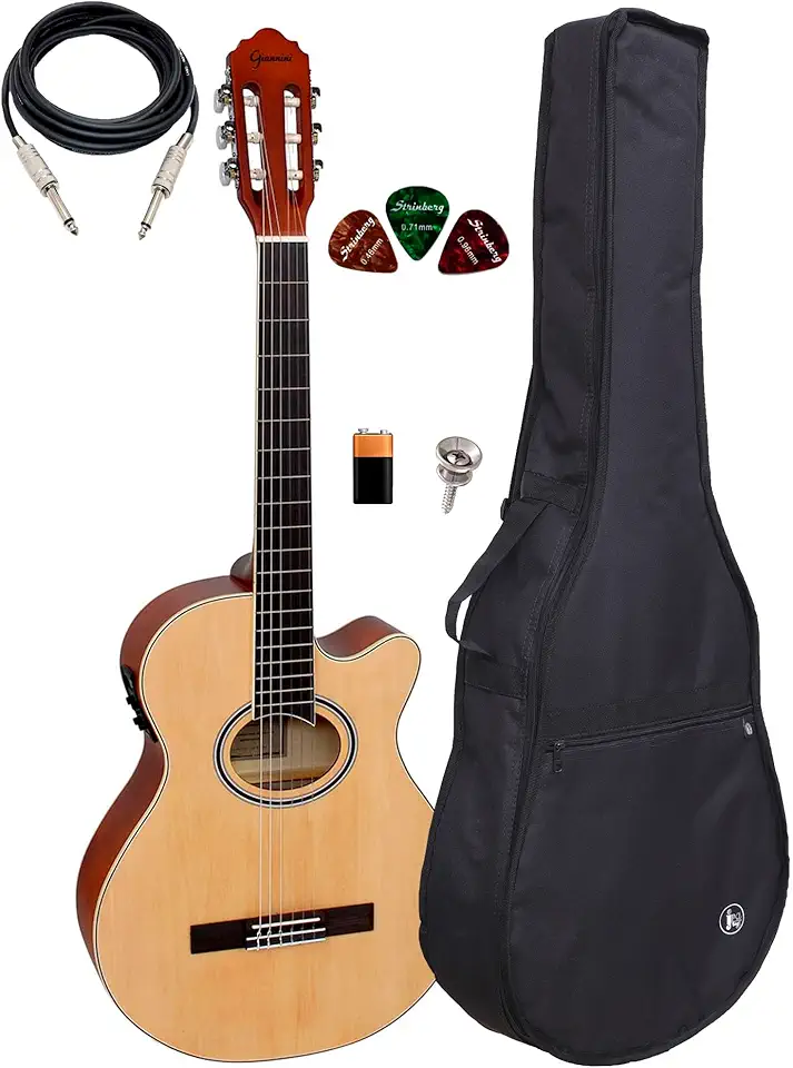 Violão Giannini Nylon Gnf-1d Ceq Ns + Capa Reforçada