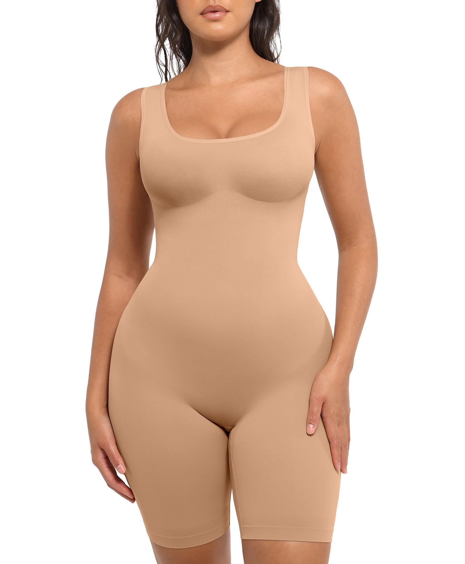 FeelinGirlShapewear Bodysuit for Women Tummy Control Seamless Butt Lifting Thigh Slimmer Full Body Shaper