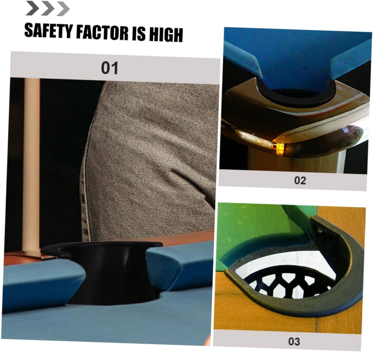 12pcs Pool Table Liner Plastic Billiard Pocket Liners for Noise Reduction