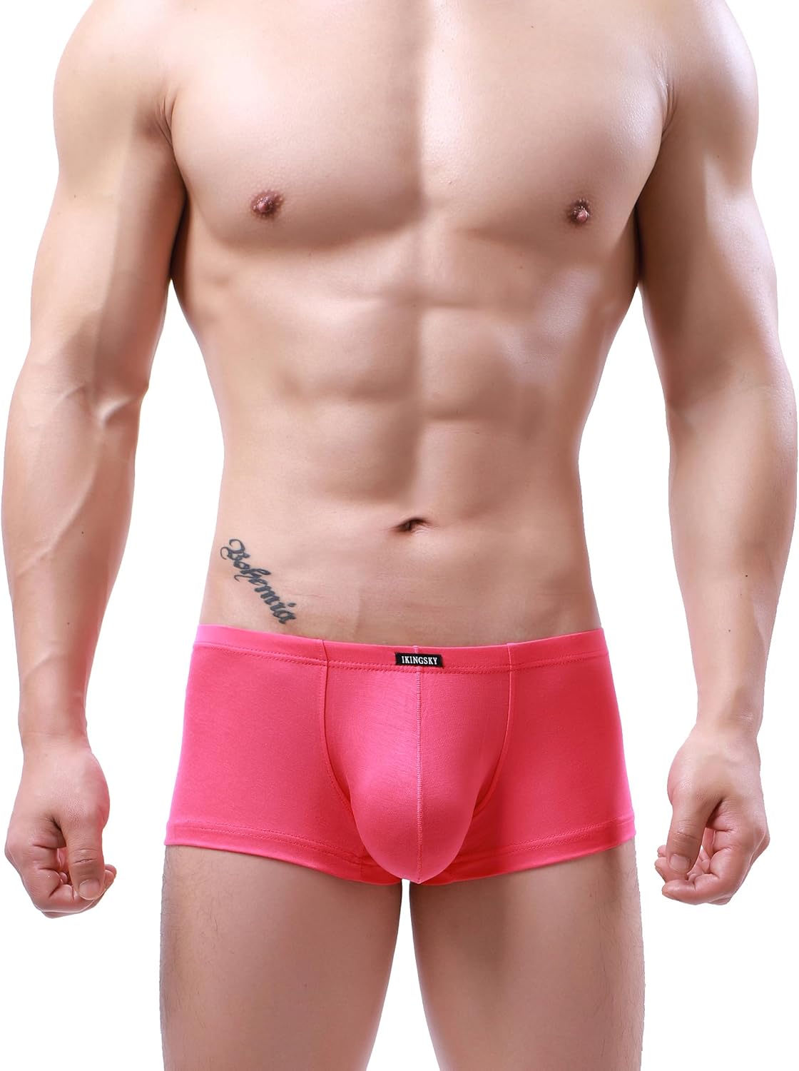 iKingsky Men's Modal Bulge Boxer Briefs Sexy Pouch Shorts Stretch Low Rise Under Panties for Men - Image 6