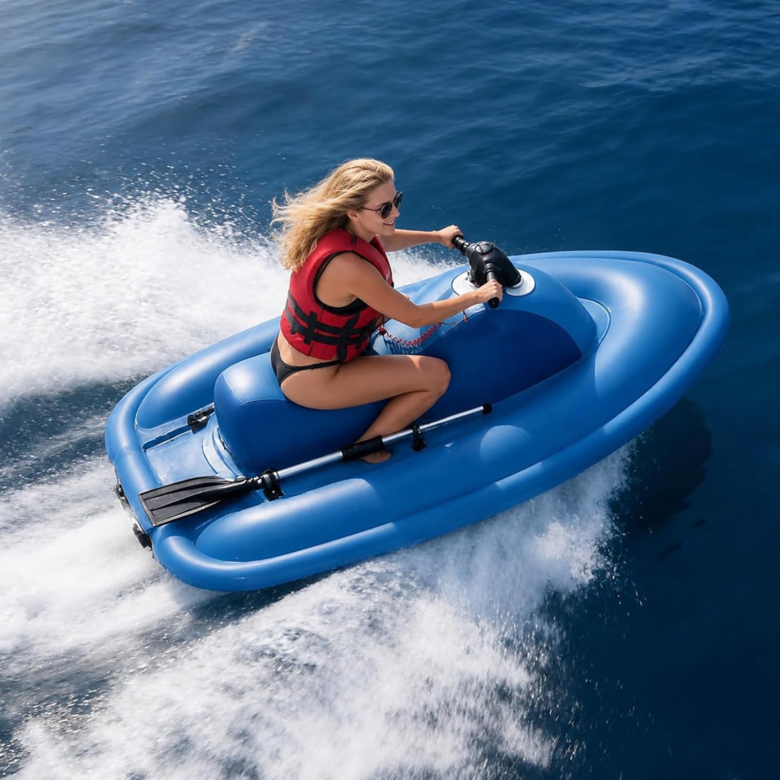 Inflatable Electric Jet Boat 500W/700W 16A for Adults and Families 700W
