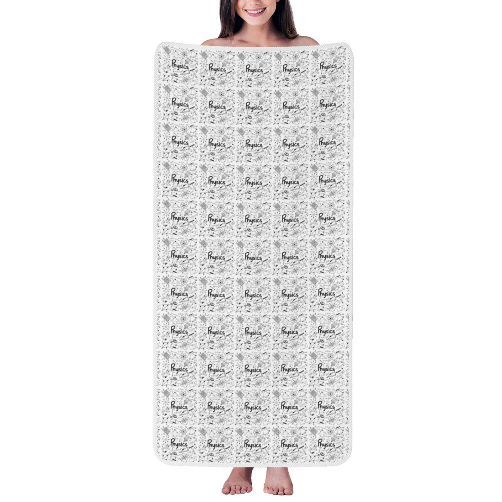 JBJGKHLP Physics Print Print Women Men Couples Coral Velvet Bath Towel Ultra-Soft For Home Bathroom Travel
