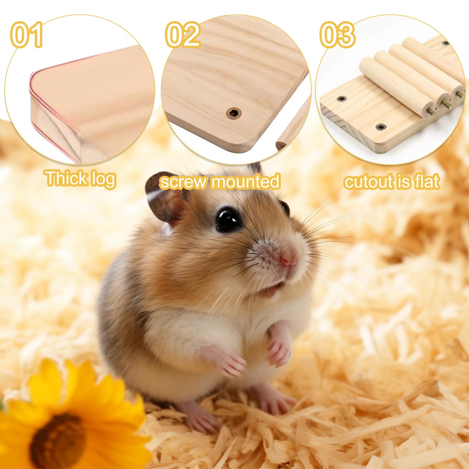Plateformes - Plateforme pour Hamster - Convient pour Les Hamsters, Les Lapins, Les Chinchillas,Les Cobayes,La Coupe Est SoignéE Et Lisse, Et Ne Nuira Pas à Votre Animal de Compagnie (M)