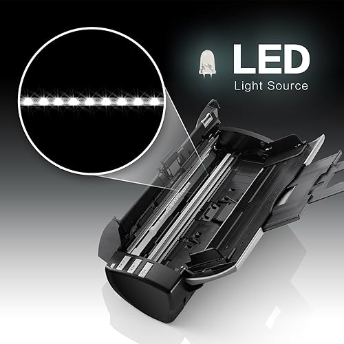 Miniatura 8 de Plustek AD480 - Escáner de escritorio para tarjetas y documentos, con alimentador de papel de 20 páginas y ranura para tarjetas exclusiva. Solo para