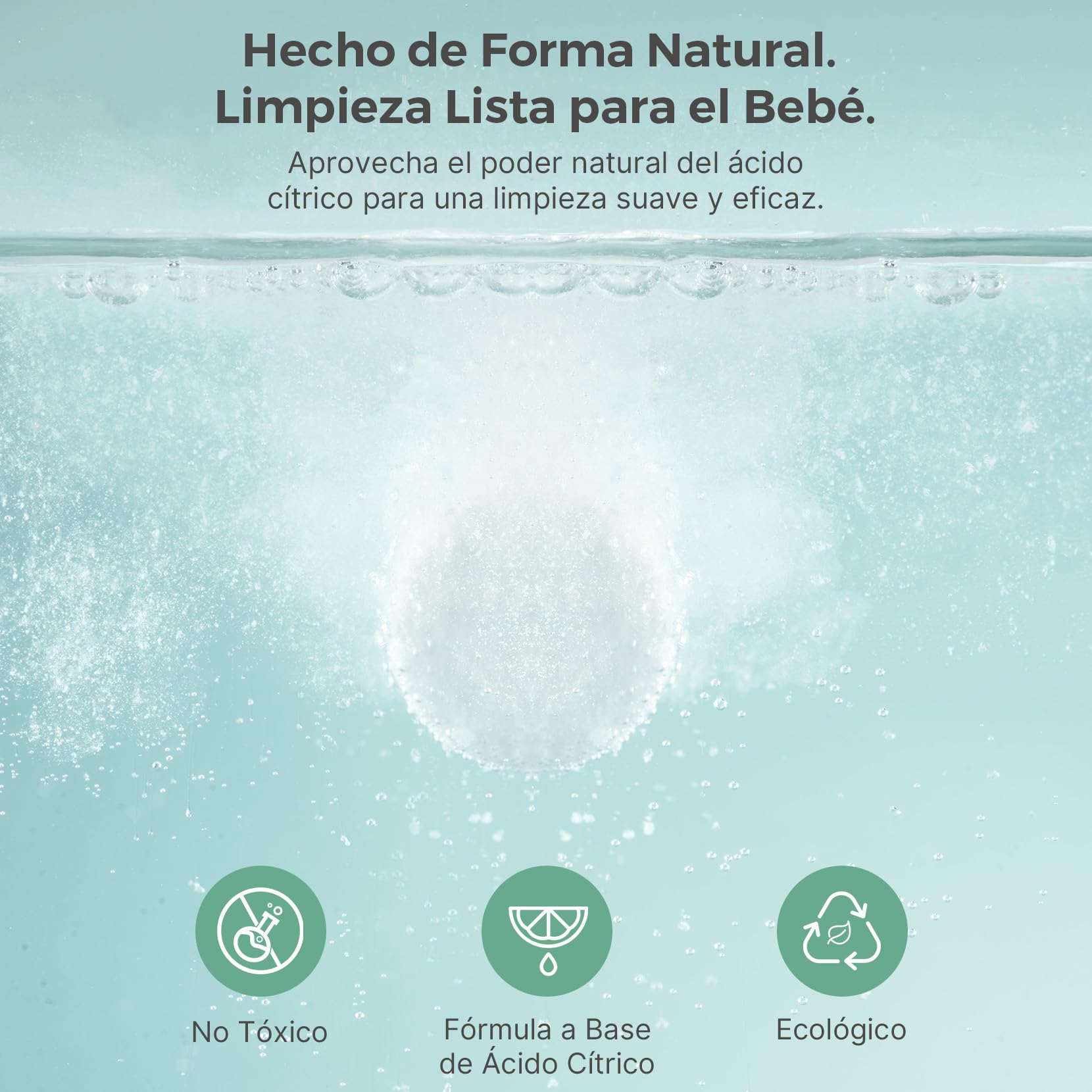 Momcozy Pastillas Descalcificadoras Originales, compatibles con sacaleches Momcozy, calentadores de biberones y esterilizadores; eliminan restos de leche y cal, paquete de 30 unidades