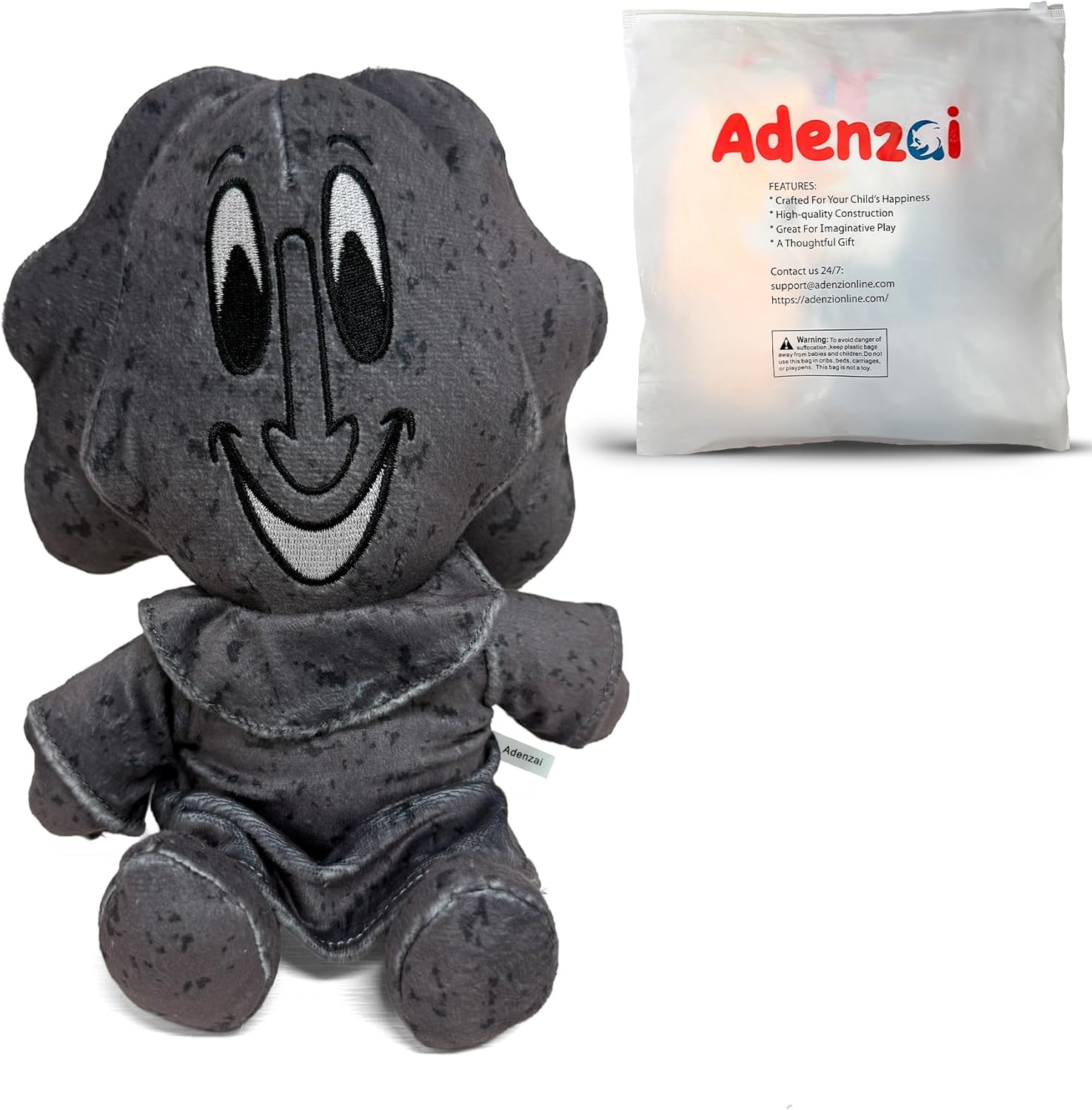 Action Plush Toy, Soft Gaming Style Stuffed Animal, Huggable, for Kids, Birthday Gift, Decoration (Gray)