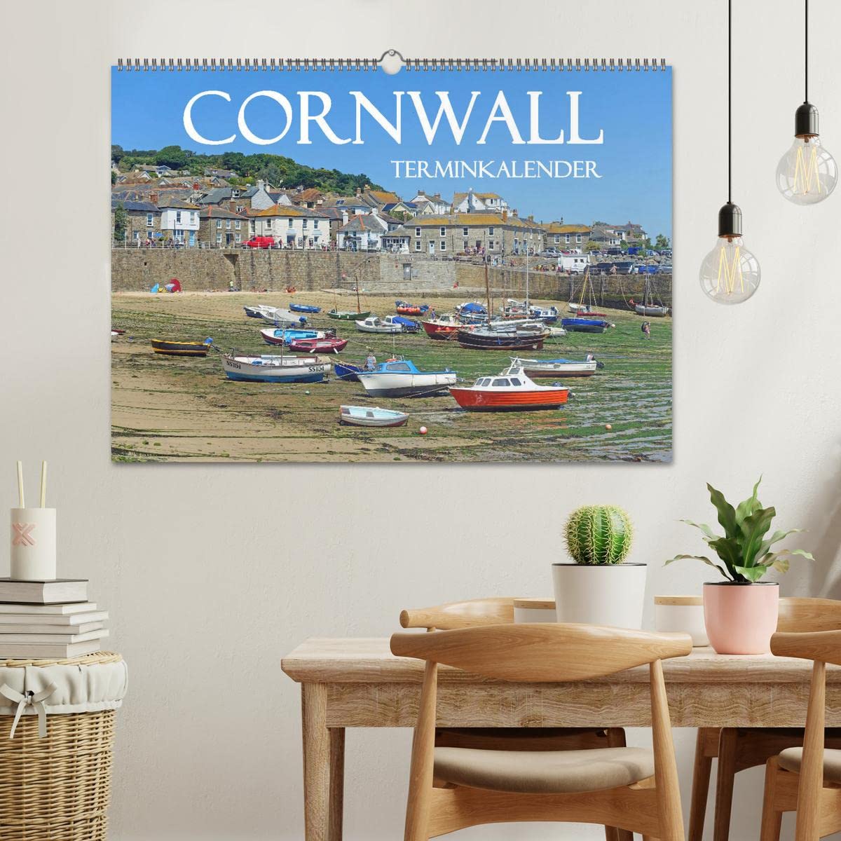 CALVENDO - Cornwall. Terminkalender (Wandkalender 2027 DIN A2 quer), Monatskalender: Malerische Küste und Fischerdörfer