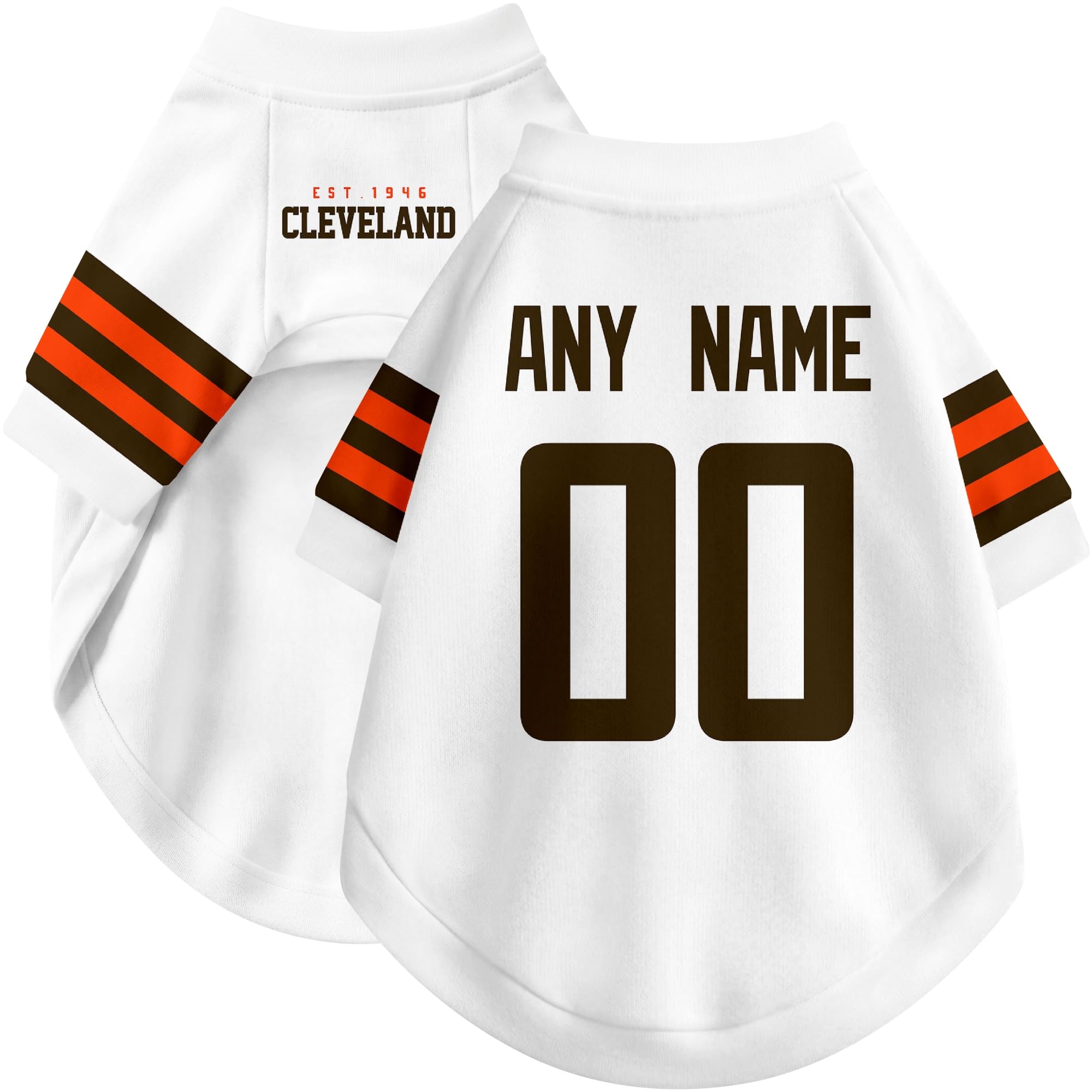 Cleveland Dog Clothes Jersey Style Personalized Pet T Shirt with Custom Name Number for Small Medium Large Dogs - 4