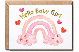 Watercolor Baby Girl Card: Perfect for Welcoming a New Little Princess