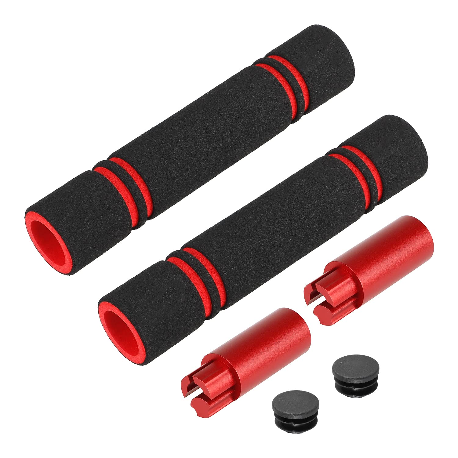 Manillar de Extensión de Aluminio para Xiaomi M365 Pro Pro2 1S Mi 3 Etui de Manillar para Segway Ninebot ES1 2 3 4 5 E22 E25 Patinete Eléctrico Accesorios Piezas de Repuesto (Rojo)