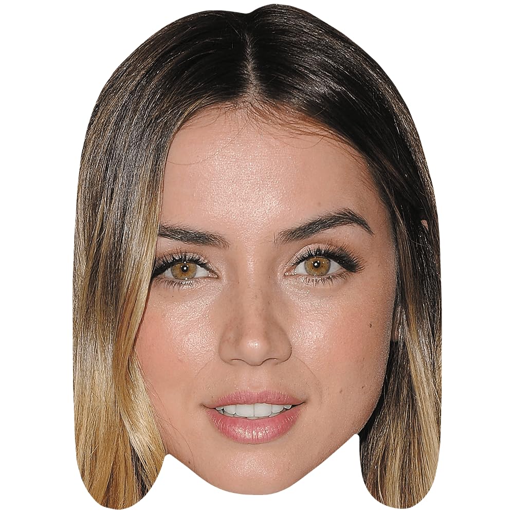 Celebrity Cutouts Lifelike Ana De Armas (Blonde) Celebrity Mask, Flat Card Face, Fancy Dress Mask