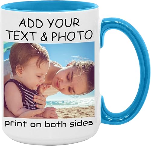 Diseña tus propias tazas de café personalizadas, personaliza con foto, logotipo y texto, crea un regalo personalizado para cualquier ocasión, 15