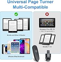 Vista 6 de Mando a distancia Kindle Page Turner: Pad eReader Page Turner recargable, botón de Yaxa Clicker (no Bluetooth), Kindle Scroller Paperwhite Scribe
