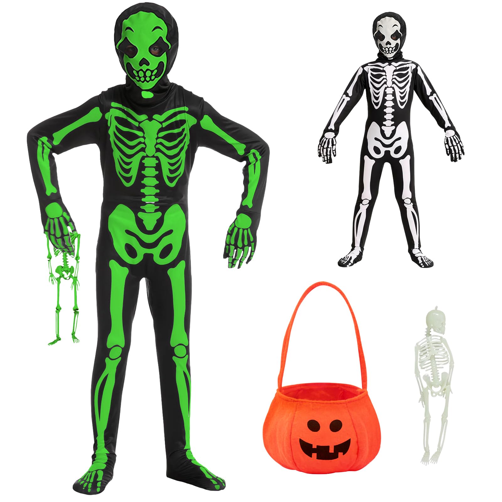 ATOWORLD Green Costume Outfit Adult Men Women Ladies with Hat Moustache Glo Costume Fancy Dress Outfit Suit for Halloween Carnival World Book Day Party Cosplay Dressing Up-M