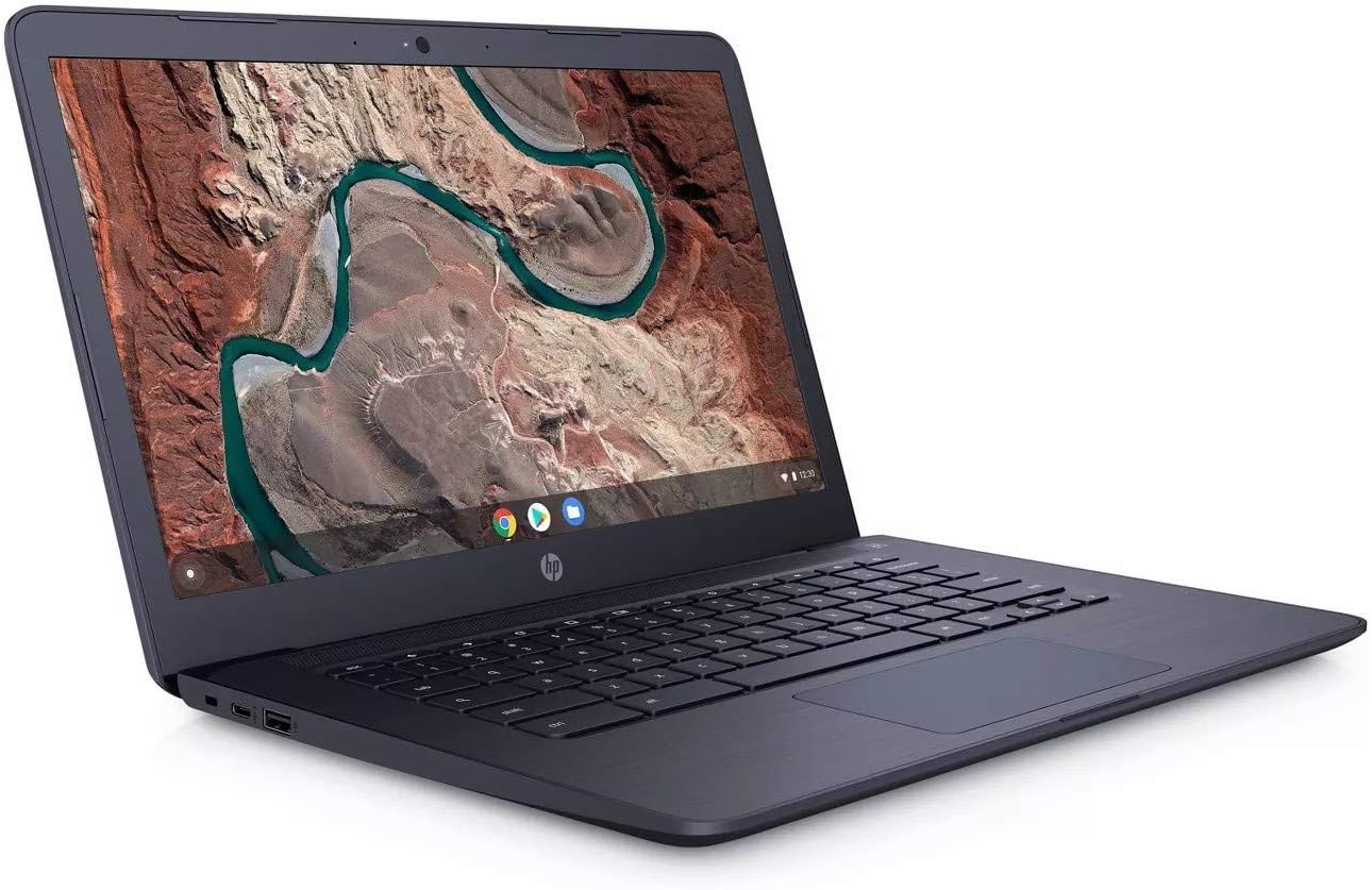 Best 2021 HP 14 Lightweight Chromebook AMD A4-Series Processor, 4GB RAM, 32GB eMMC Storage, Webcam, WiFi, Chrome OS (Google Classroom or Zoom Compatible) Navy/Legendary Accessories