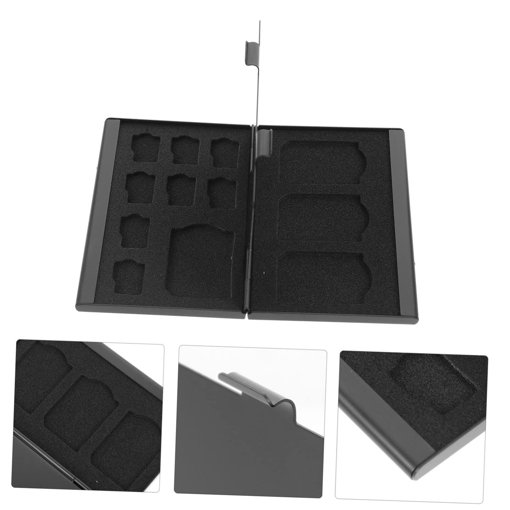 HOMSFOU Memory Card Carrying Case Capacity Card Storage Keeper Multiple Slots Protector for Travel and Daily Use