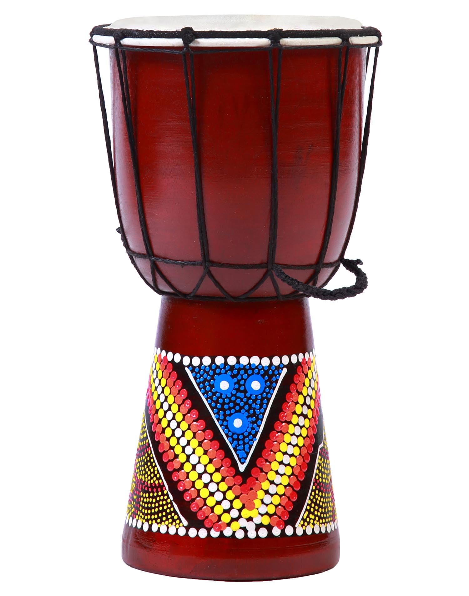 Tambor de tipo Djembe (para niños, 20 cm, 60 modelos, incluye instrucciones), 20cm Djembe Bunt Bemalt