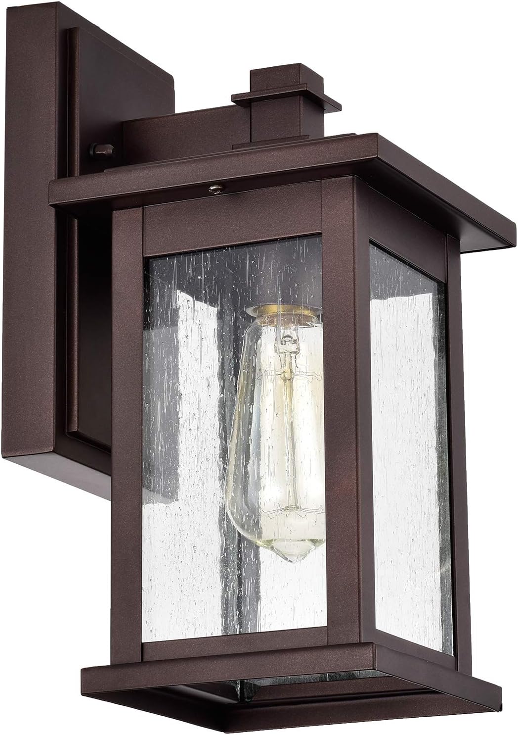 40% оƒƒ Dіѕсоunt MICSIU Outdoor Wall Mount Light Fixture Exterior Sconces 1 Lighting Lantern Oil Rubbed Bronze Finish with Clear Seedy Glass ( 1 Pack)