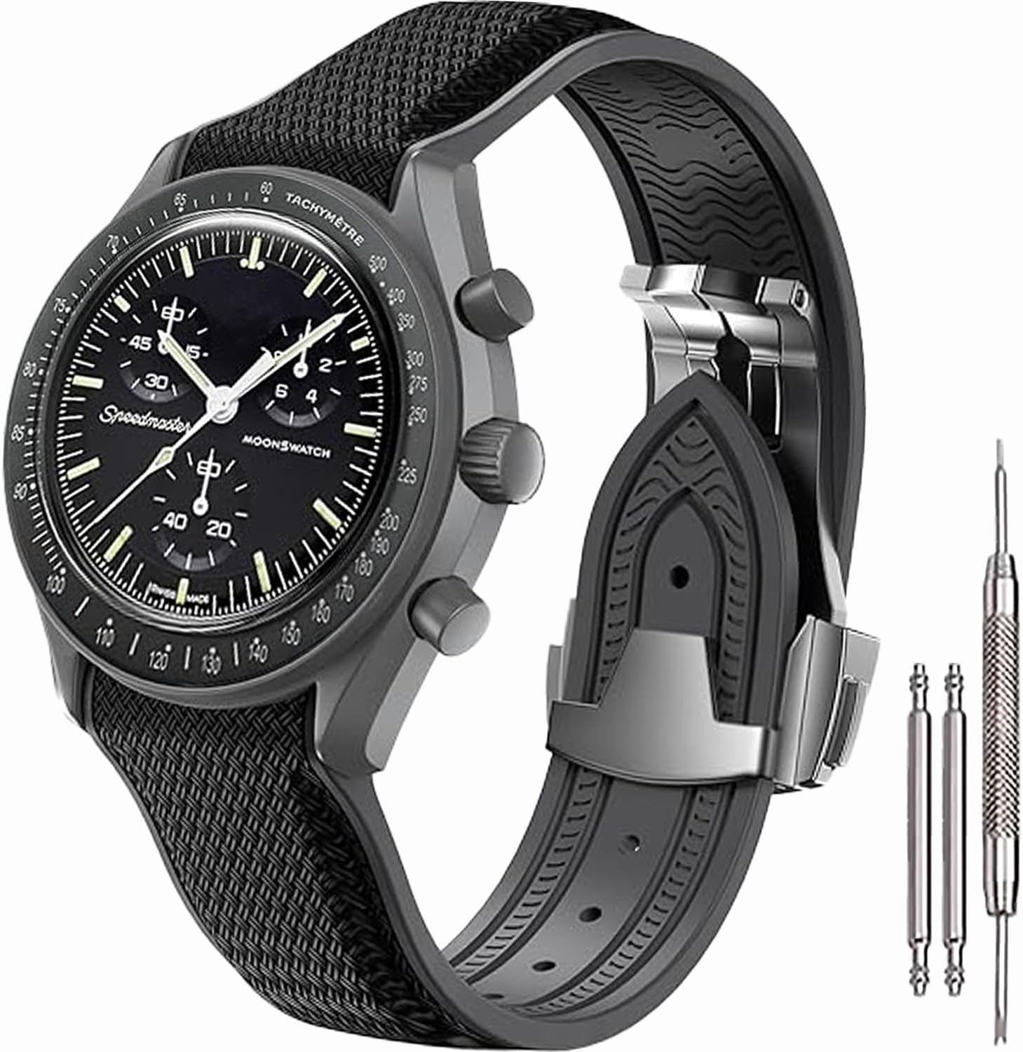 Strap for Omega×Swatch MoonSwatch Watch, 20mm Curved No Gap