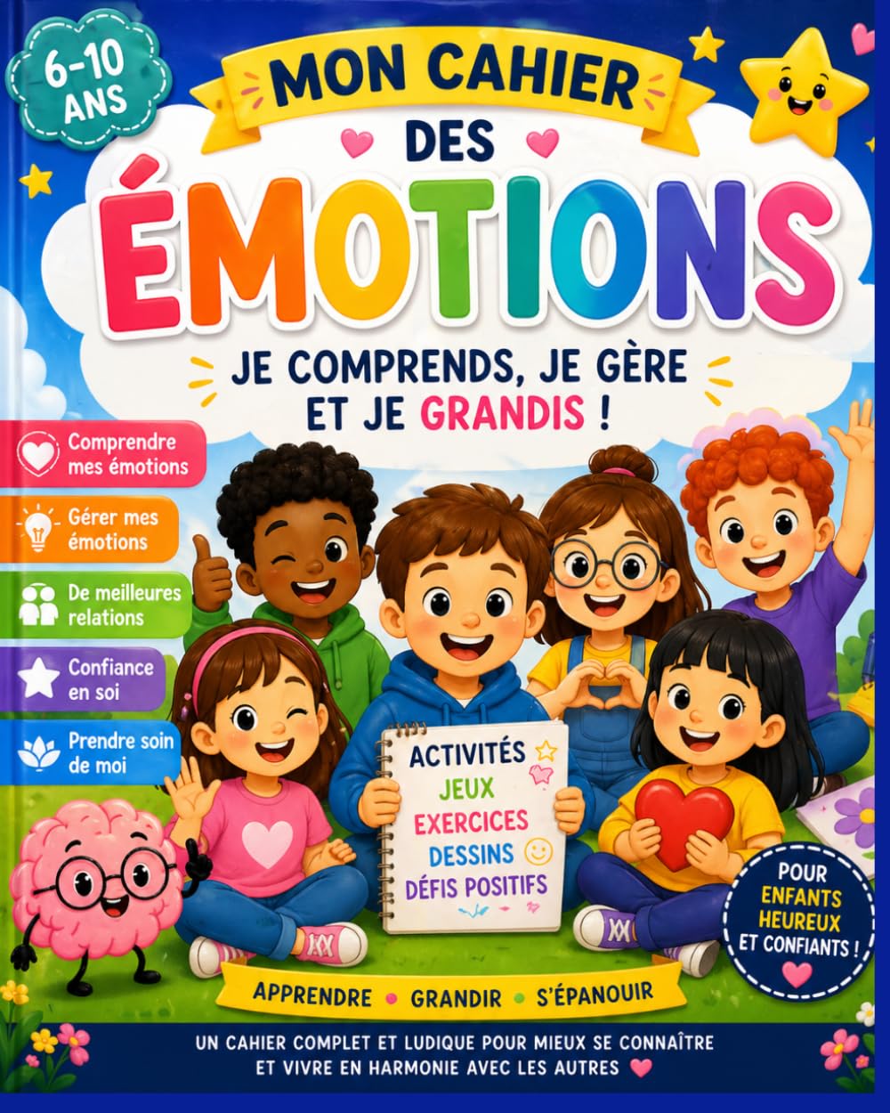 Cahier des Émotions Enfant : Jeux, Activités et Coloriages pour Apprendre à Comprendre et Gérer ses Émotions: Développement émotionnel – Cahier ... et activités éducatives pour enfants
