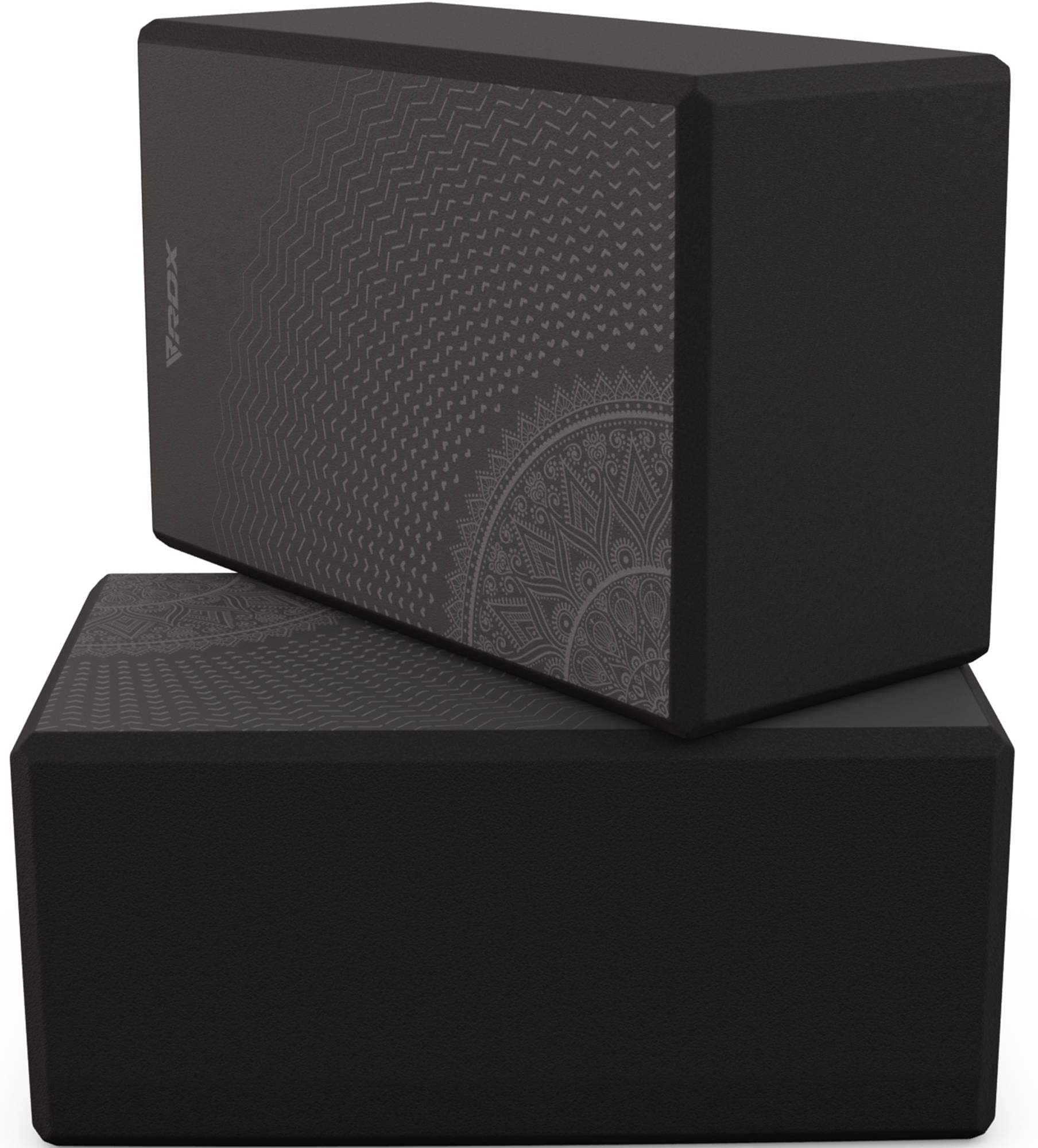 RDX Yoga Block Set, High-Density Eva Foam, Non-Slip Brick for Pilates Flexibility Body Balance, Easy Grip Surface for Stability Strength Training