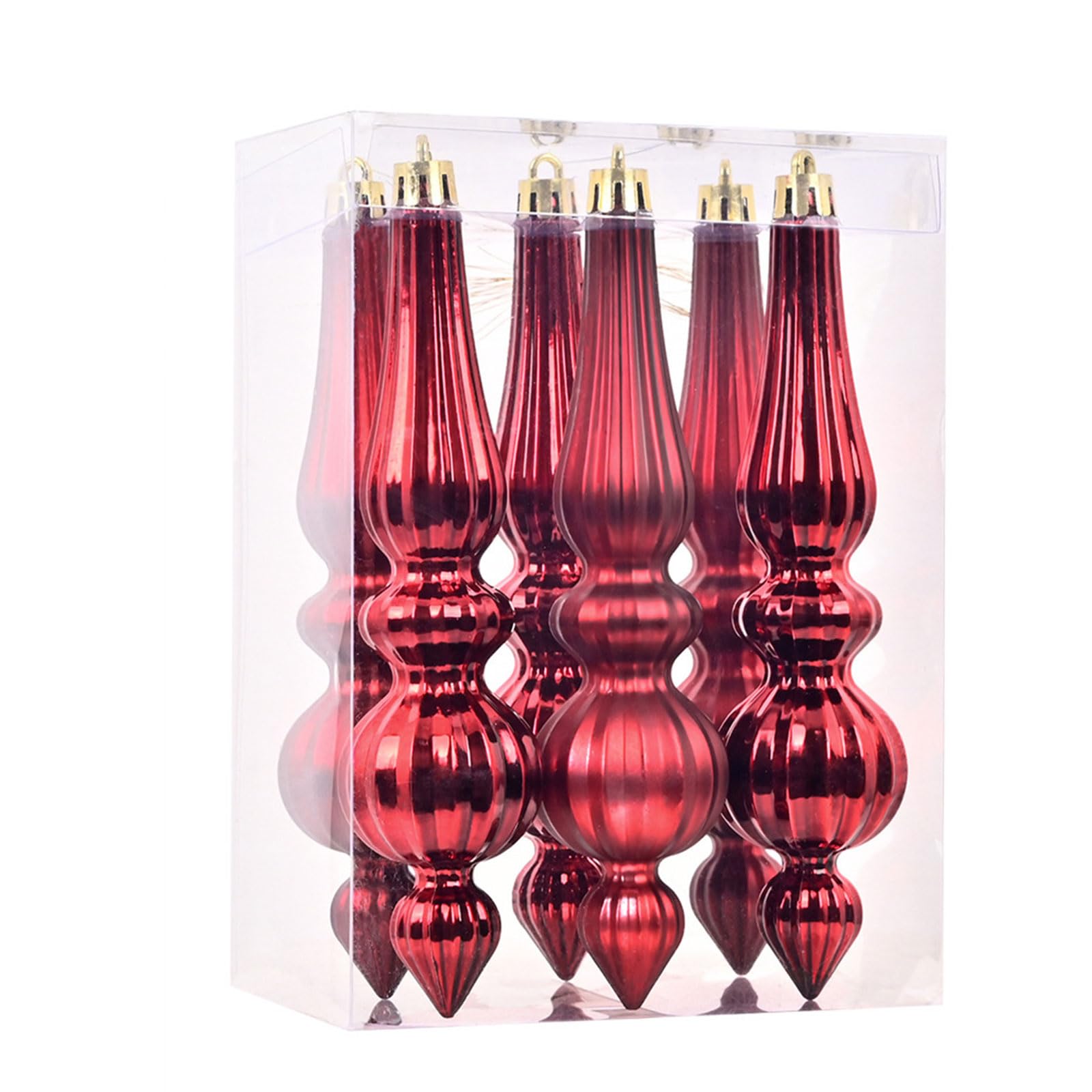 Elnwnnkc B 6Pcs Metallic Christmas All Ornament Shatterproof Pvc Christmas Aubles Hanging Decorations For Tree Wreath Mantels Unbreakable Hanging Decoration