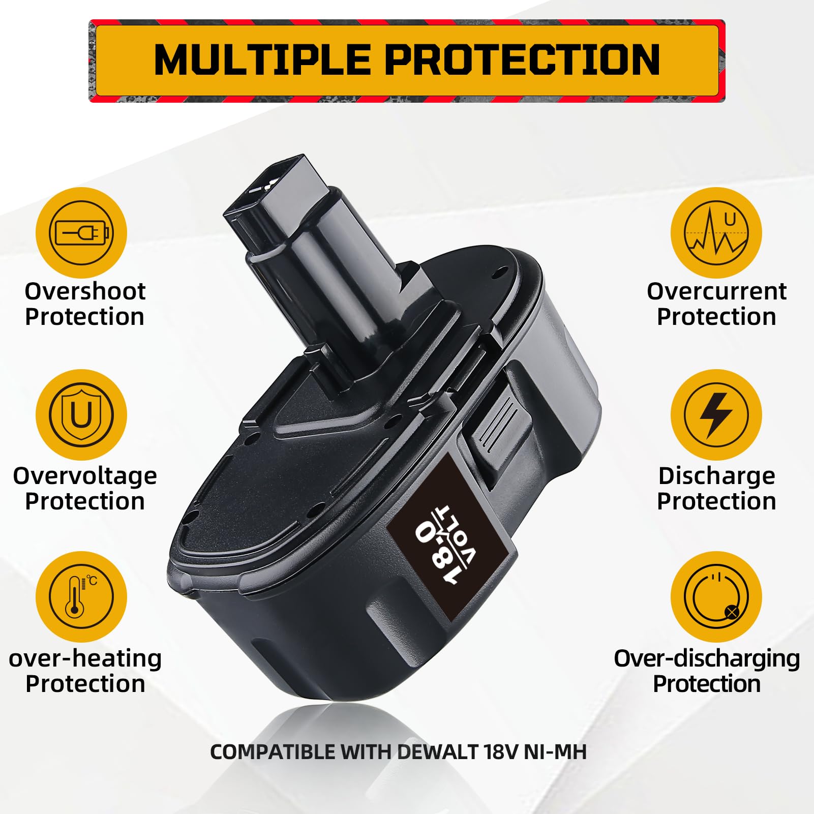 4000mAH 18V For Dewalt DC9096-2 18-Volt XRP Battery DC9098