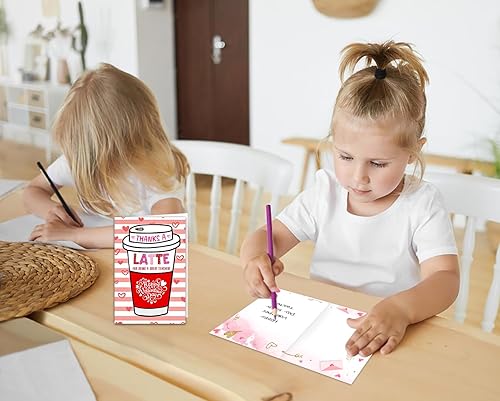 Miniatura 6 de JUESMOS Tarjetas de San Valentín para profesores, tarjetas de feliz día de San Valentín para profesores, tarjetas de felicitación de café, café con