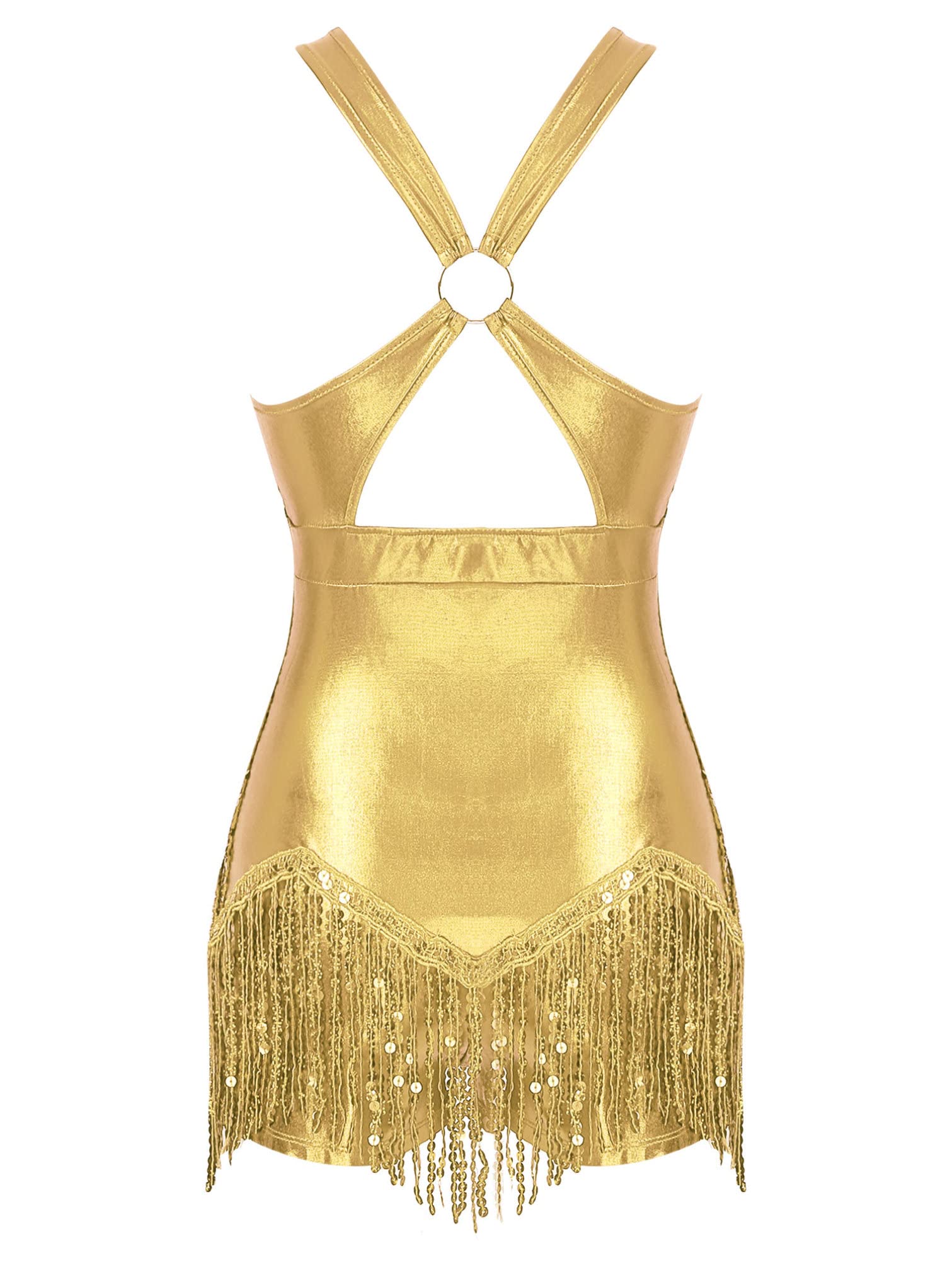 iiniim Maillot de Ballet Mujer Body Lentejuelas de Fiesta de Mujer Ropa para Danza Leotardo de Gimnasia sin Mangas Bodysuit Mono Elástico Trajes de Baile Lujo Elegante Chica