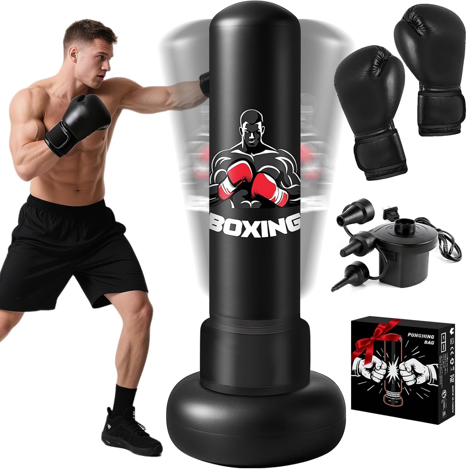 Amazon.com : Punching Bag for Adults with Stand, 71'' Free Standing ...