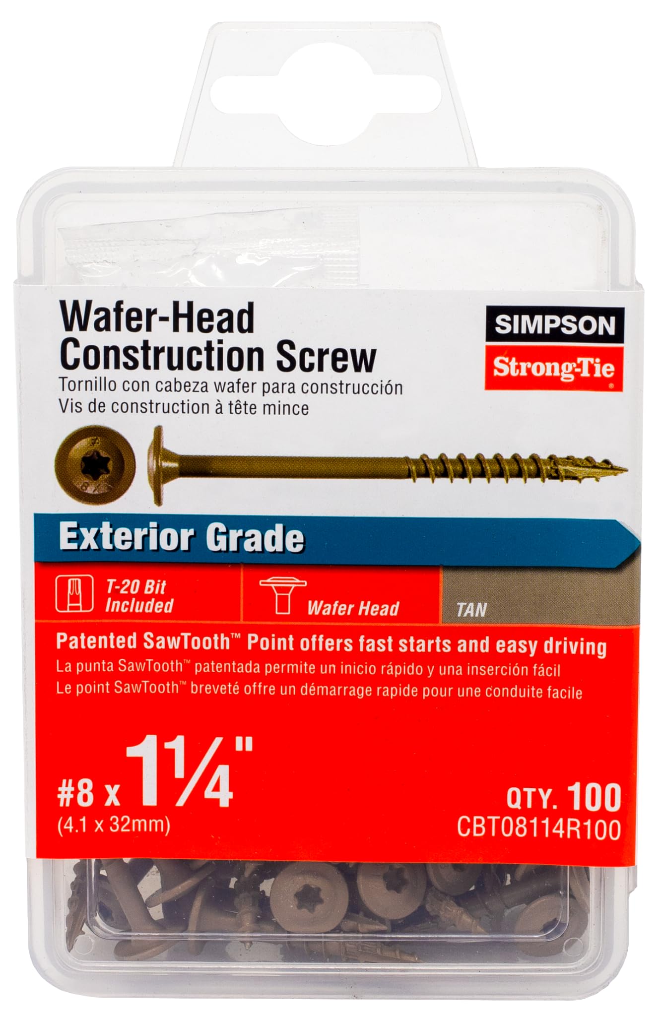 Amazon.com: Simpson Strong-Tie CBT08114R100 Wafer-Head