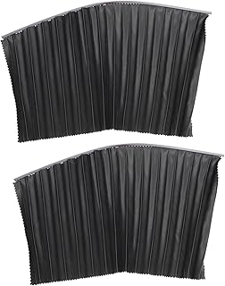 Anneome 1 Par Cortinas De Sol Pretas Para Carros Cortinas Automáticas Cortinas Bloqueadoras De Sol Plissadas E Sedosas Anti-Carro Cortinas Para Privacidade Do Carro Para-Sol Preto