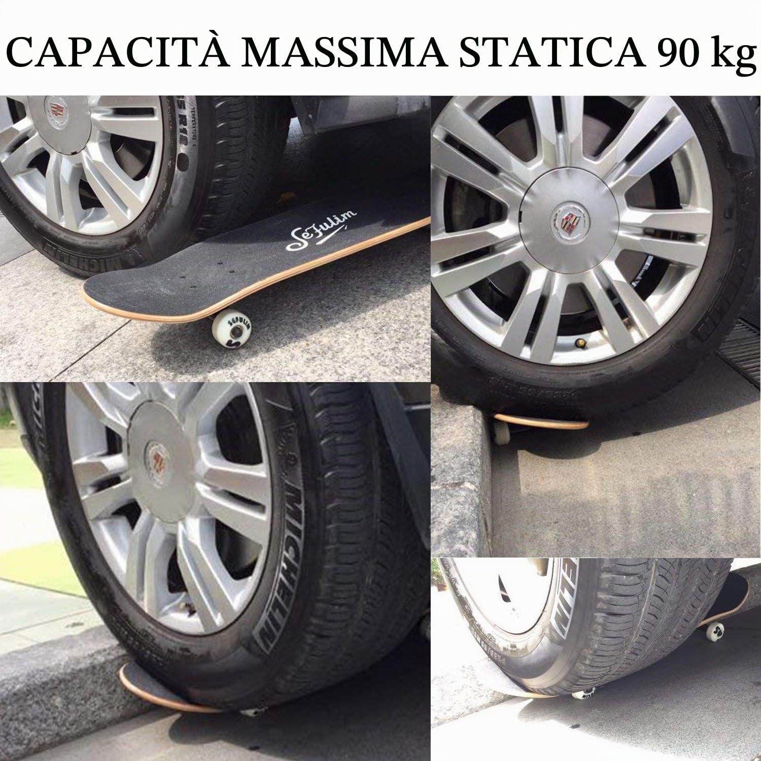 31x8 Pollici Skateboard Completo 7-strati Acero Canadese Doppio Kick