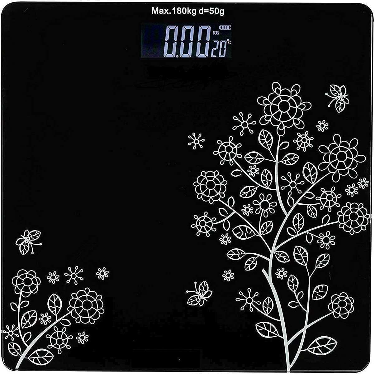 MEXONIC India Electronic Thick Tempered Glass LCD Display Digital Personal Bathroom Health Body Weight Weighing Scales For Body Weight,weight machine for human body,weighing machine (Black)