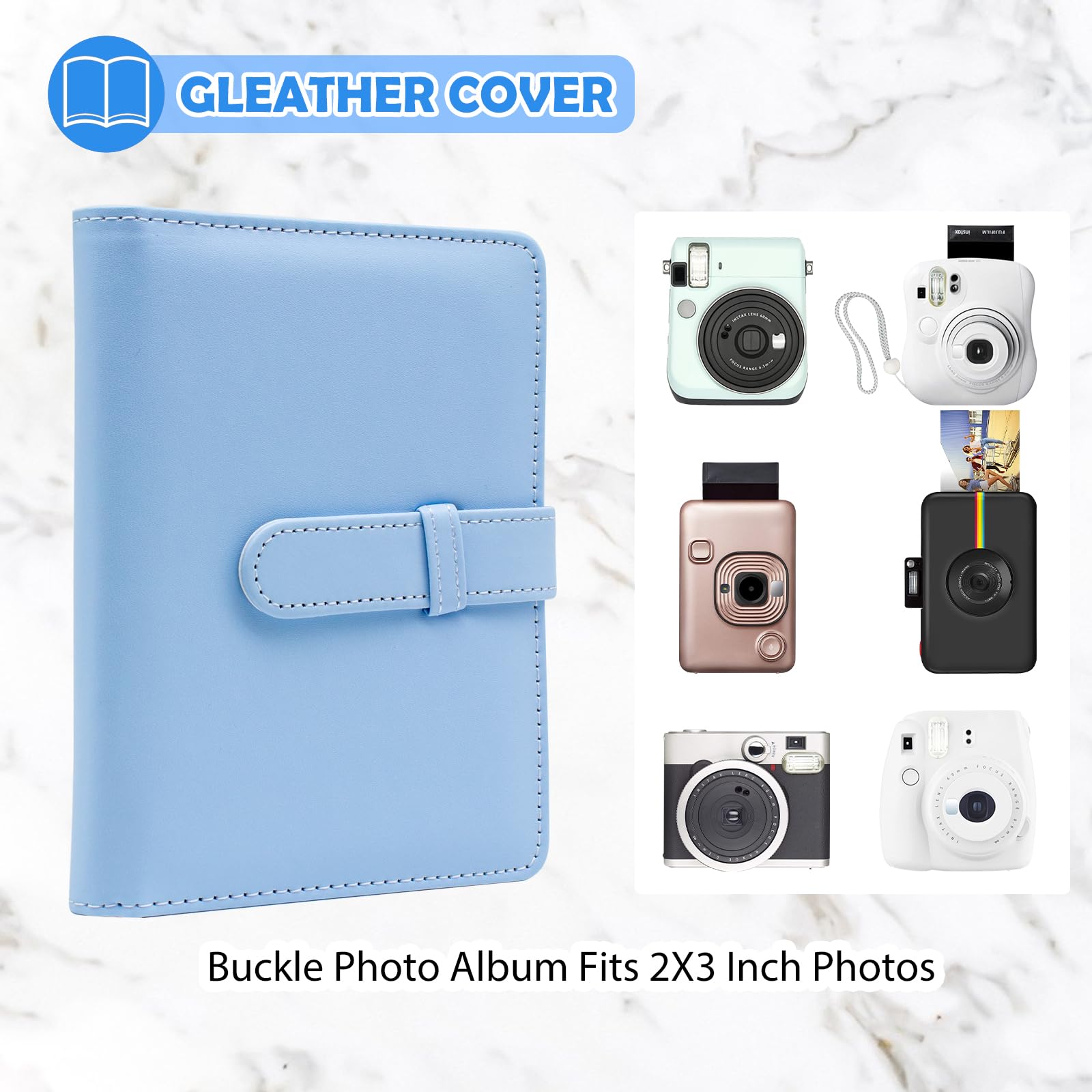 64 Pockets Photo Album Book for 2x3 Inch Film - Image 2