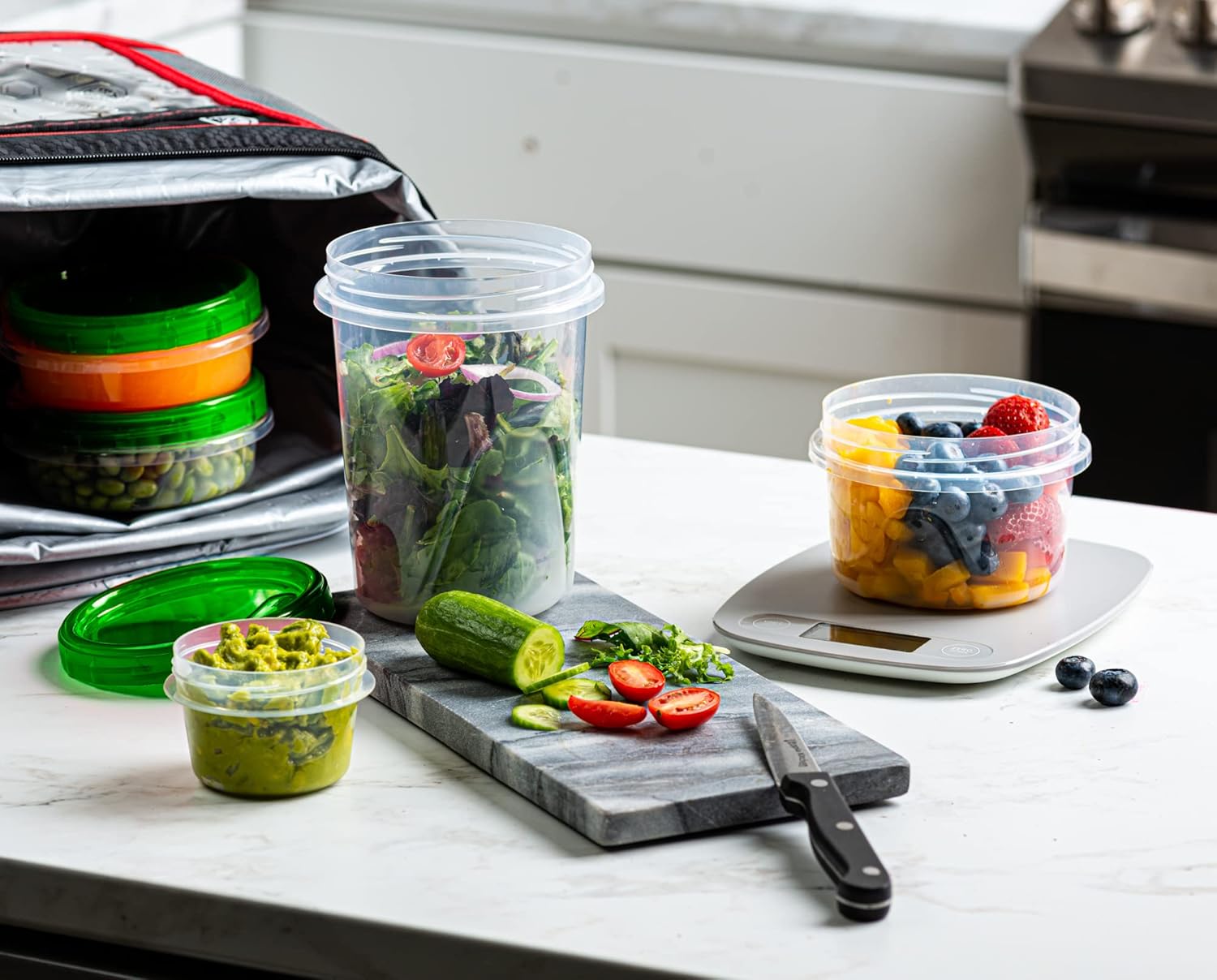 Elegant Disposables Paquete de 20 recipientes con tapa giratoria de 4