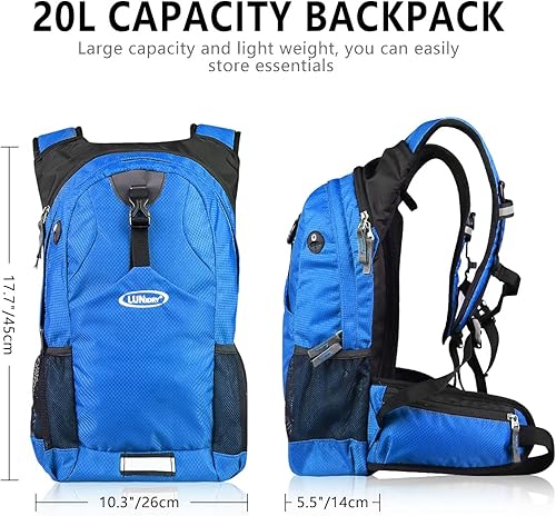 Miniatura 2 de Mochila de hidratación con aislamiento térmico con bolsa de agua a prueba de fugas de 2 litros, sin BPA, perfecta para correr, ciclismo, senderismo,