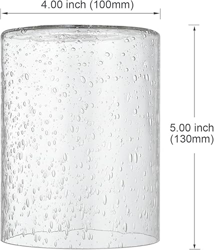 Miniatura 7 de WINSHEN Pantalla cilíndrica de cristal transparente, pantallas de repuesto de vidrio transparente para luz de tocador de baño