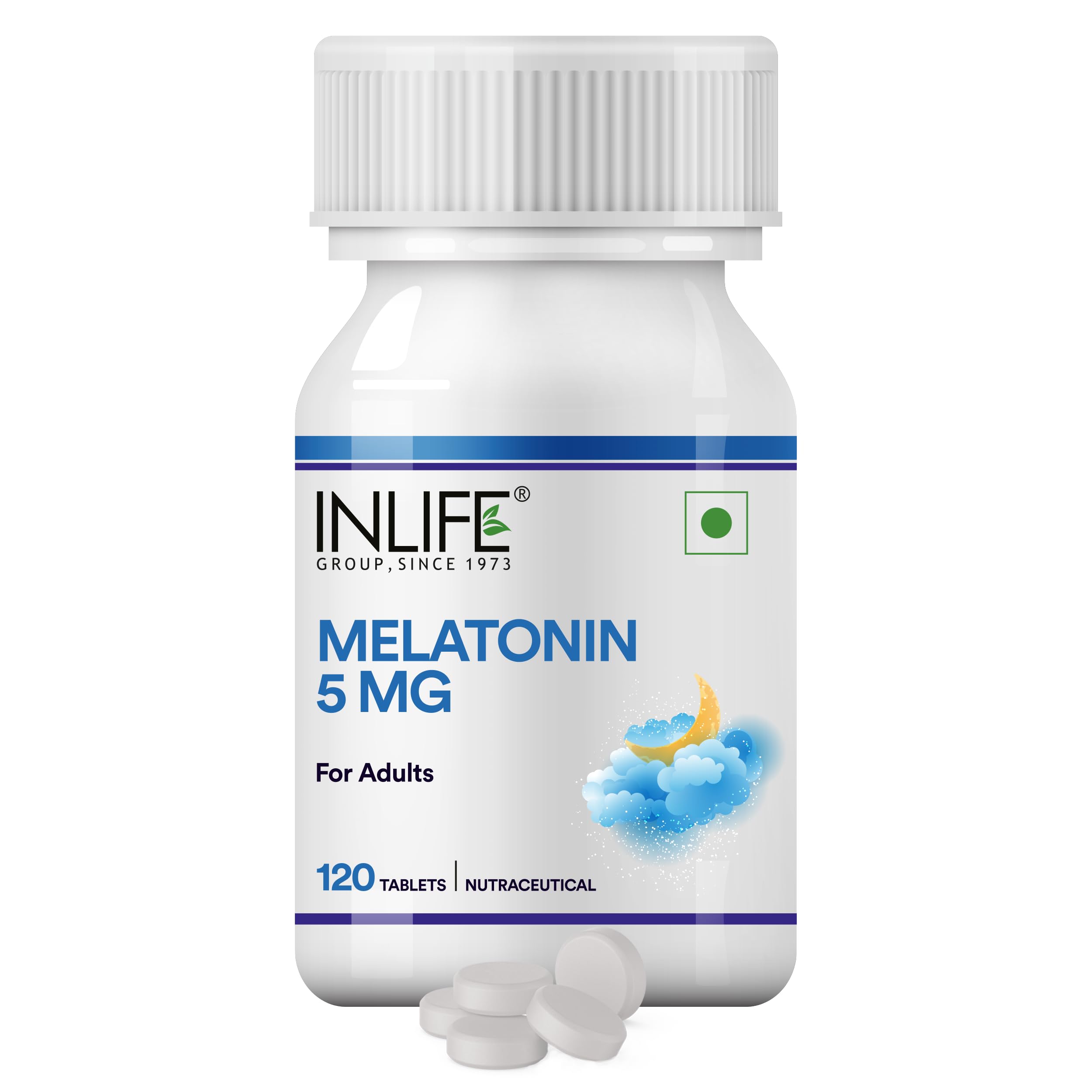 INLIFE Melatonin 5mg Tablets | Promotes Sleep and Relaxation | Vegetarian Friendly & Easy to Swallow Supplement for Men and Women - 120 Tablets (Pack of 1)-image-38