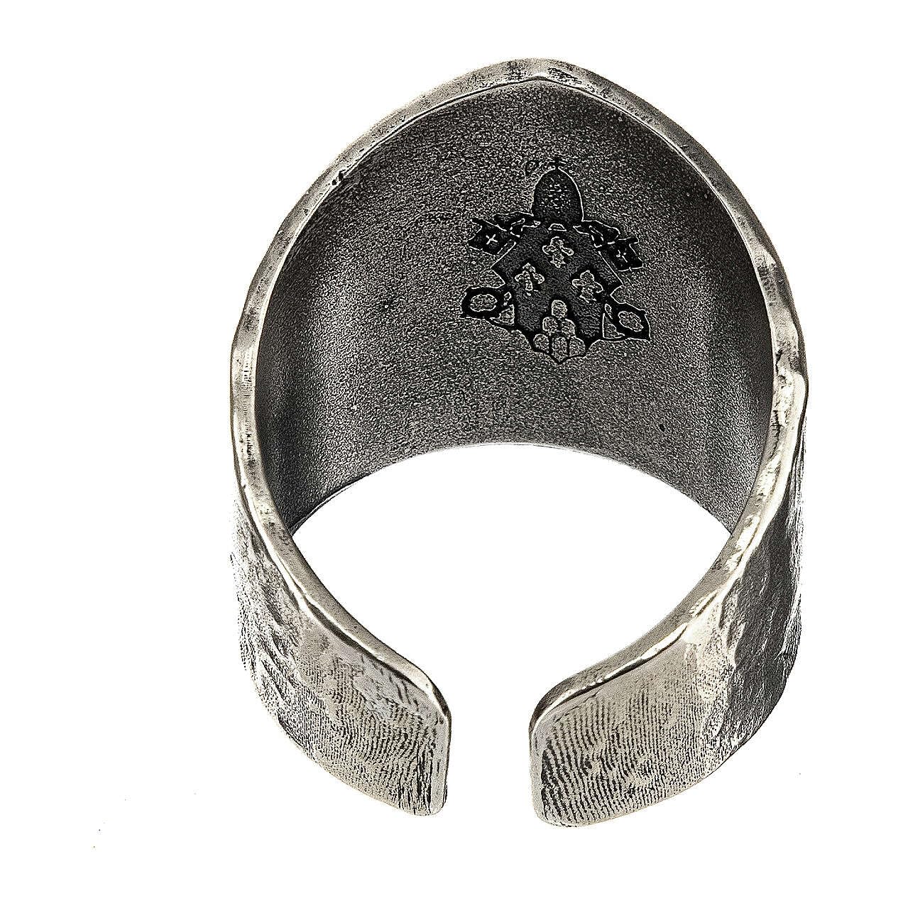 Holyart – Anello Vescovile Con Agnello In Argento 925, Fatto A Mano In Italia, Regolabile - 2