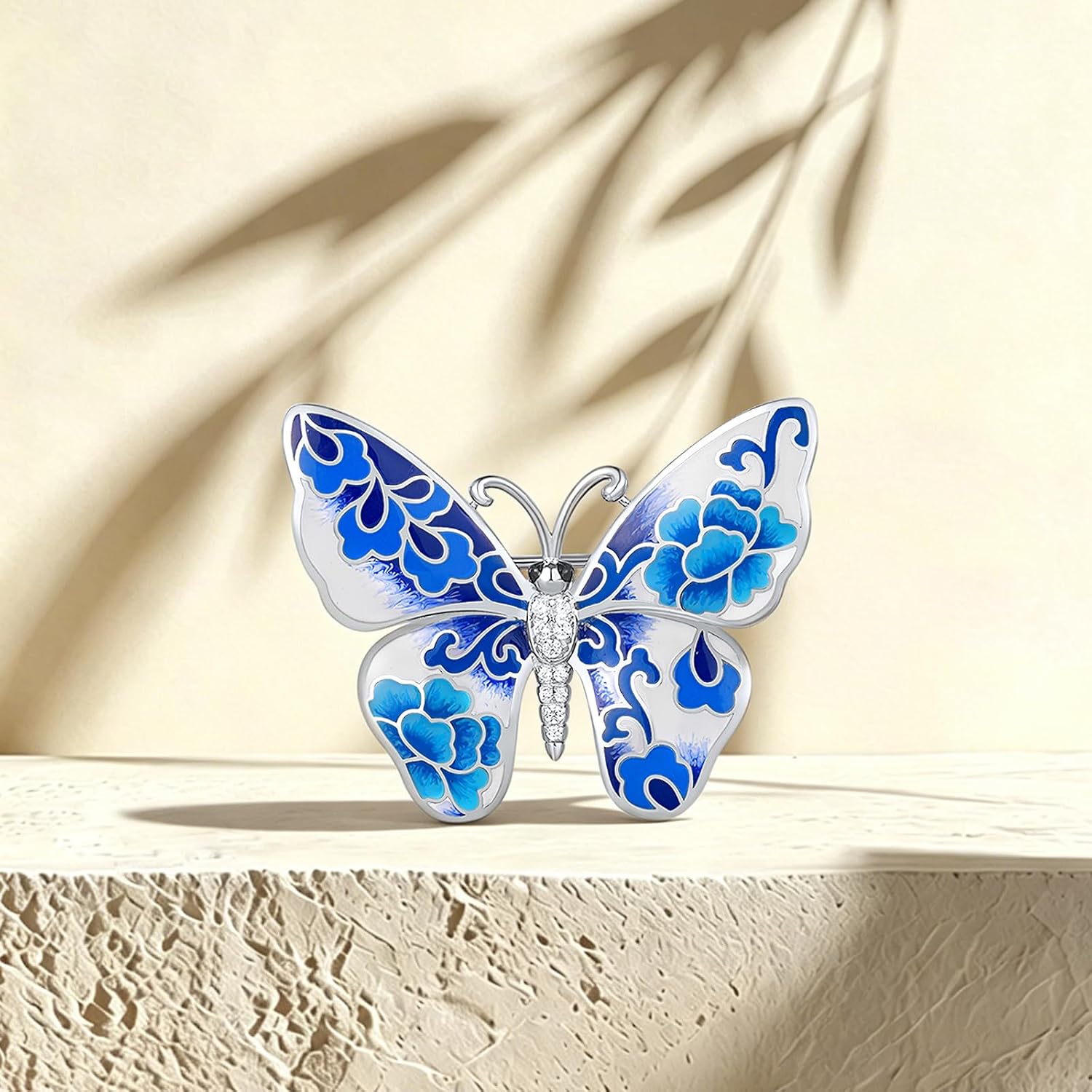 Santuzza 925 Sterling Silver Enamel Brooch Pin for Women image 3