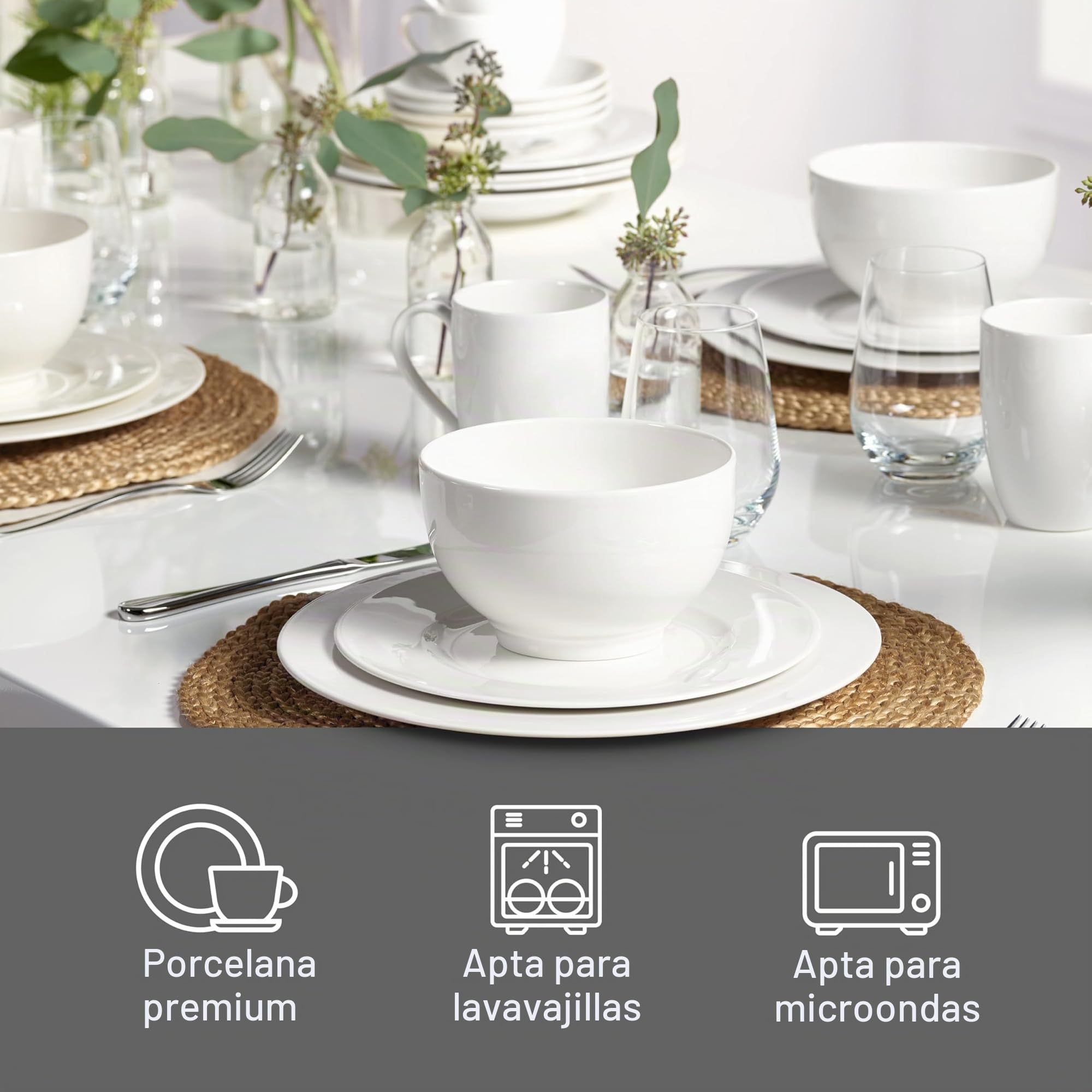 vivo - Villeroy & Boch Group Basic White set de café, 18 piezas CE