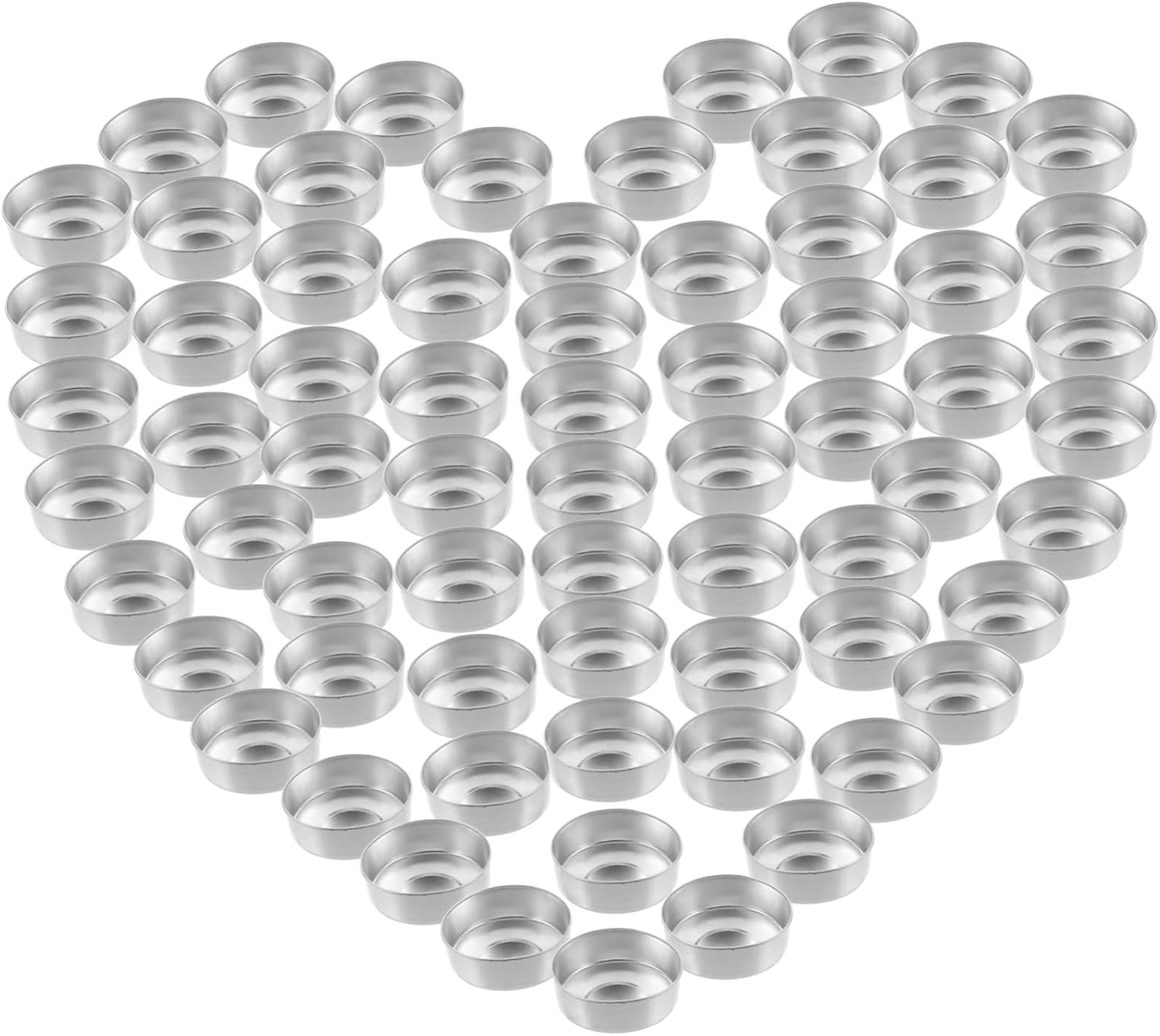 Alipis 500pcs Tea Light Tins Empty Candle Jars Lids Aluminum Tea Light Containers Candle Making Supplies